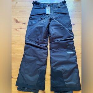 Patagonia Boys’ Snowshot Pants Black size Small (7/8) brand new w/ tags